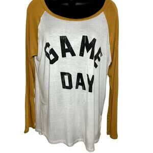 Triumph USA Game Day Mustard‎ Yellow/White Long Sleeve Jersey Sz L